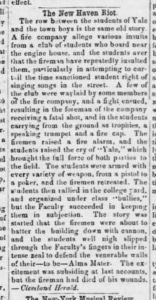 Yale town-gown riots in 1858