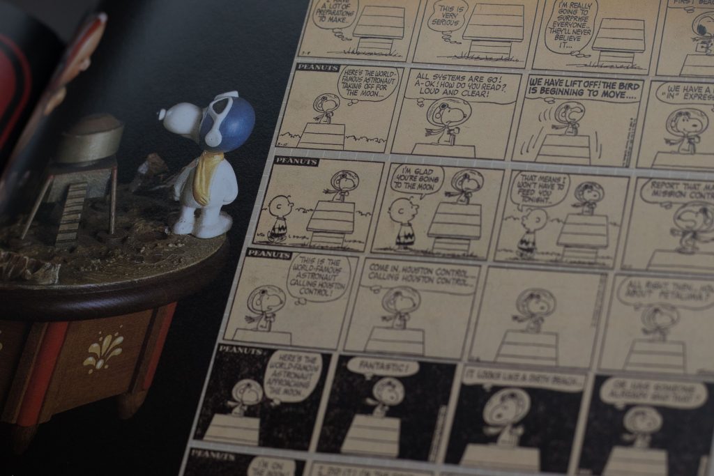 Peanuts comics from the moon landing