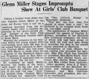 Glenn Miller drops in